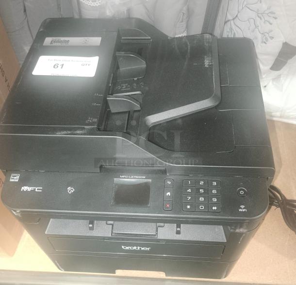 Brother Wireless MFC-L2760DW All-in-One Laser Printer, new condition, monochrome, with copy, scan, fax, duplex, mobile printing.