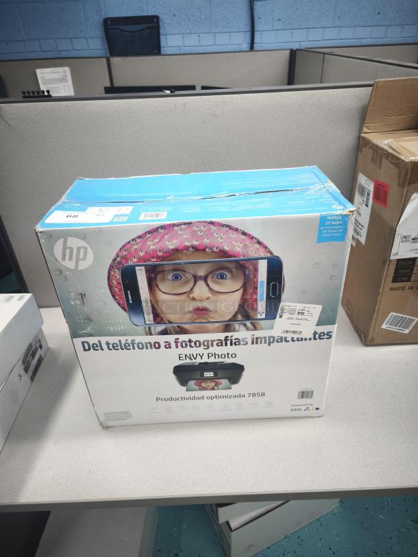 Brand new HP Envy 7858 All-in-one Inkjet Wi-Fi Color Printer in box. Features mobile printing. Model 7858. Black.