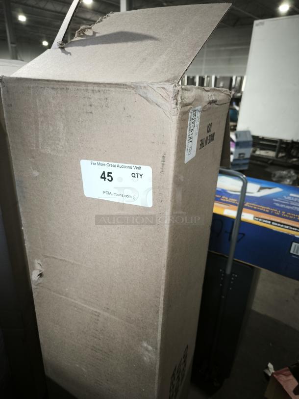 ES ROBBINS EverLife® Chair Mat model 124152 in unopened box. Cardboard box with slight wear. Auction label visible.