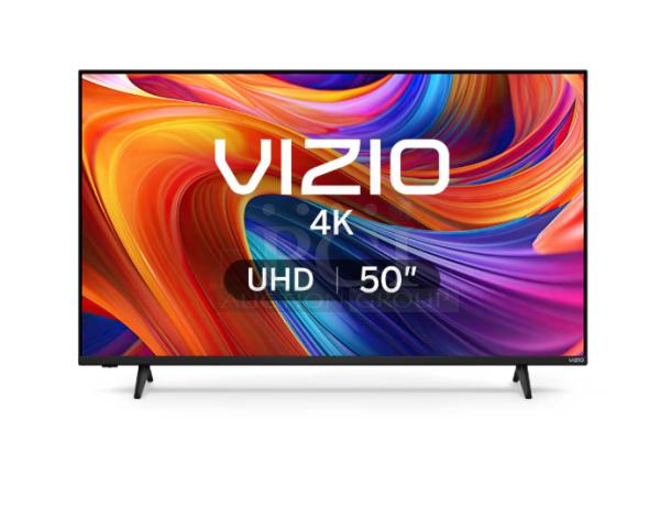 VIZIO V4K50C-0809 50" 4K UHD LED Smart TV, new condition, vivid display, sleek black frame, ideal for high-resolution viewing.