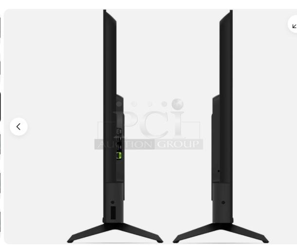 VIZIO V4K50C-0809 50" 4K UHD LED Smart TV, side view showing slim profile and ports, new condition.