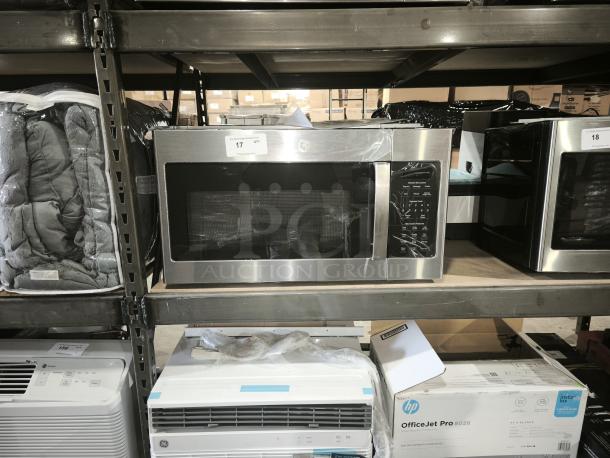 BRAND NEW GE 1.7 cu ft over-the-range microwave, model JVM6175SK6SS, stainless steel, scratch and dent condition.