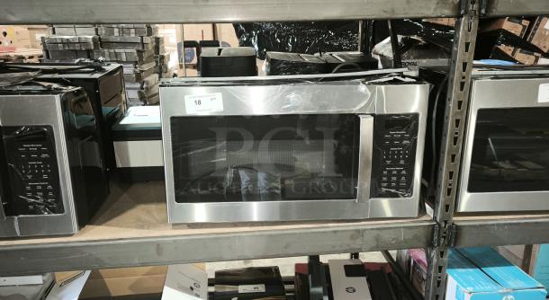 BRAND NEW GE 1.7 cu ft Over-the-Range Microwave, model JVM6175SK6SS, stainless steel, sensor cooking, minor scratch.