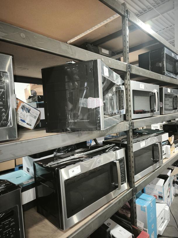 BRAND NEW SCRATCH AND DENT GE 1.7 cu ft Over-the-Range Sensor Microwave Oven, model JVM6175SK6SS, stainless steel.