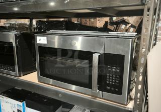 Brand new GE JVM3162RJ6SS 1.6 cu ft over-the-range microwave. Stainless steel, scratch and dent condition.