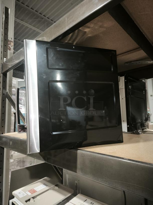 BRAND NEW SCRATCH AND DENT GE 1.6 cu ft over-the-range microwave, model JVM3162RJSS, sleek design, stainless steel finish.