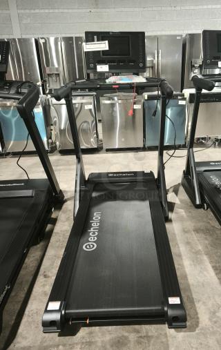 Brand new Echelon Stride-4S treadmill, model FF-T600 by French Fitness, featuring a sleek console and ergonomic design.