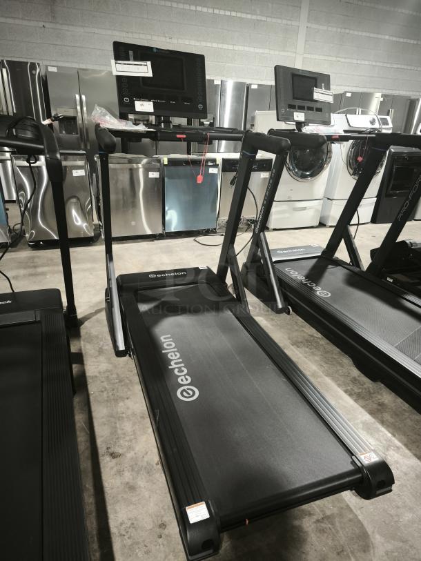 Brand new Echelon Fitness Stride-4S treadmill, model FF-T600, by French Fitness. Features sleek design and new condition.