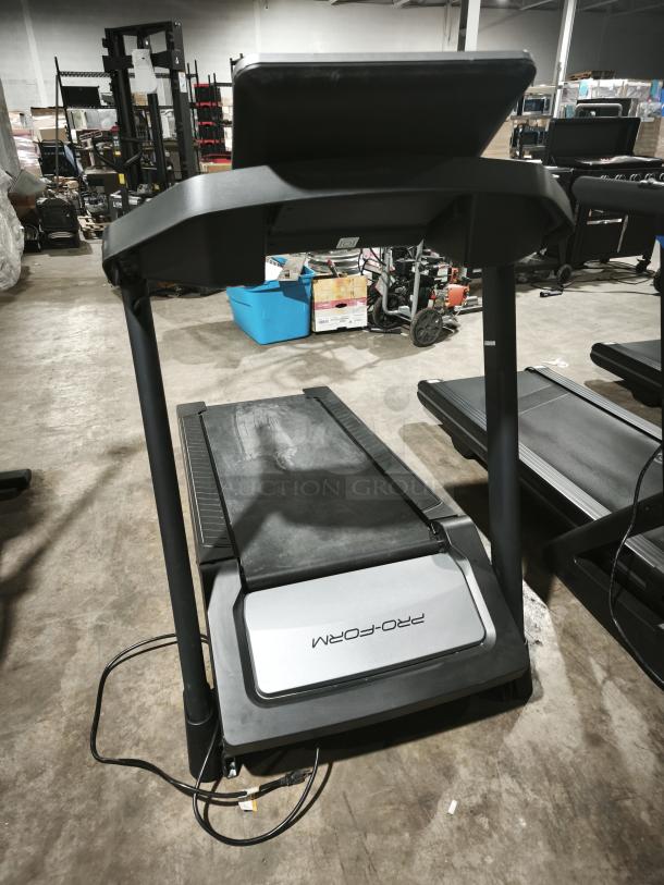 ProForm Carbon TL treadmill, model PFTL59724, in black. Tested and working. Features wide tread belt, sturdy frame.