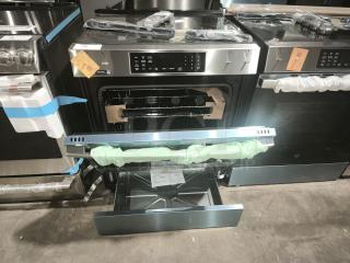 BRAND NEW GE 30" Slide-In Electric Convection Range, Model GRS600AVFS, Stainless Steel, features No Preheat Air Fry.