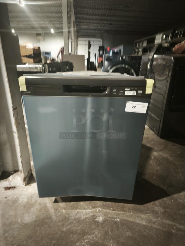 NEW GE ENERGY STAR® Dishwasher, Model GDF535PSRSS, with front controls, in mint condition, labeled with auction tag 72.