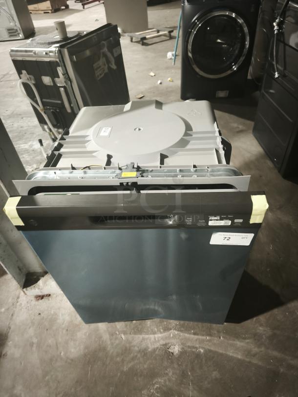 NEW GE Energy Star® dishwasher, model GDF535PSRSS, with front controls. Unused condition, stickers intact.