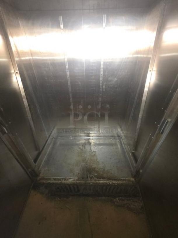 Bakers Aid Proof Box, model BAPIS-2D-S5, stainless steel interior, used condition with visible wear and scuff marks.