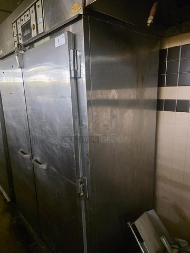 Bakers Aid Proof Box, model BAPIS-2D-S5. Stainless steel, double-door, control panel visible, used condition.