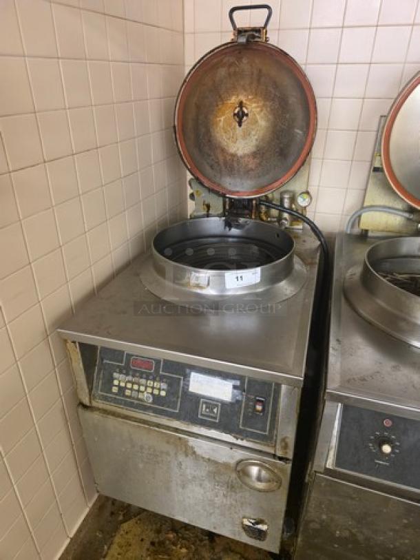 BKI Electric Commercial Deep Fryer, Model FKM-FC. Features 48A, 3 PH, 208V, 60 Hz. Used condition; visible wear.