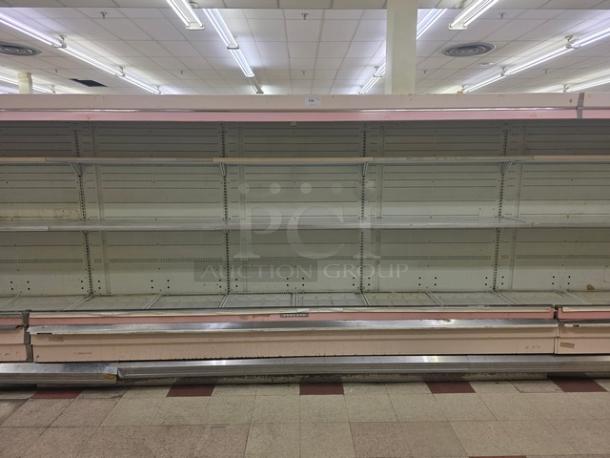 12' Hussmann DM12ZA 1992 multi-deck case, no compressor, used condition. Three sections, total 36'. Buyer removes.