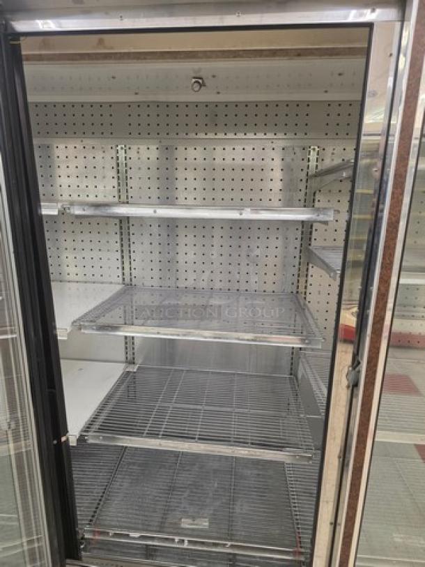 Hill ZAR5G-FCK frozen food door with electric defrost, horizontal lights, wire shelves, no compressor, sold individually.