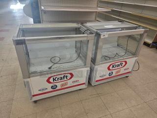 Lot of 2 Intertek SC-165W Refrigerated Grab-N-Go Refrigerator Cooler Spot Merchandisers. - Item #1222054