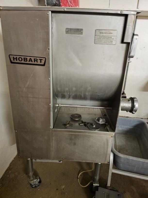 Hobart 4246HD Meat Grinder & Mixer, stainless steel, 208V, 60 Hz, 8.5 HP, 30.0 AMP; industrial-grade processing unit.