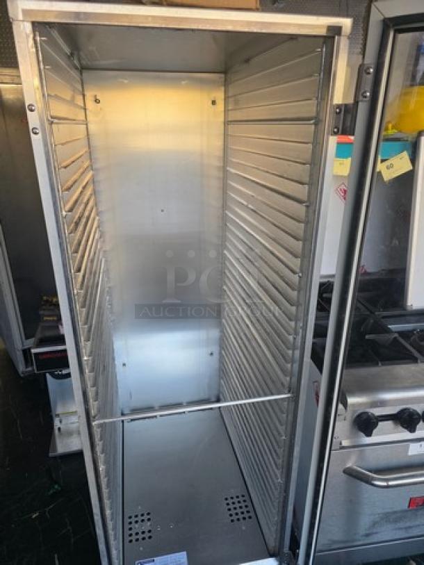 Koolmore KM-CH36-SNGL commercial heated holding/proofing cabinet, stainless steel, upright, adjustable shelves, excellent condition.