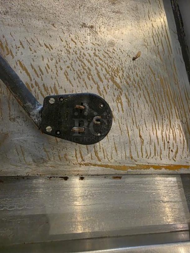 Star Max 48" electric griddle with a 3-phase plug. Used condition with visible wear on the cooking surface.