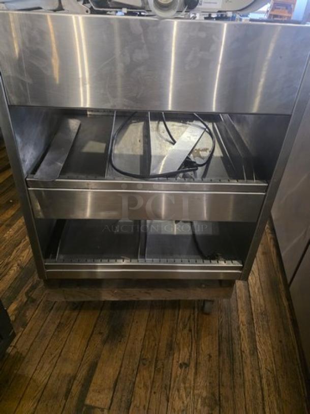 International Dairy Queen DD29 Double Level Food Warmer, stainless steel, two shelves, used condition, industrial kitchen equipment.
