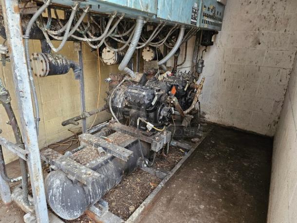 Commercial refrigeration compressor rack, medium temp, 404A, 40 HP. Used condition, requires proper removal.