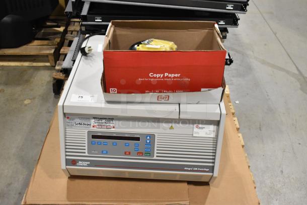 Beckman Coulter Allegra 25R Centrifuge, 208V, 1 phase, with control panel and digital display, in used condition.