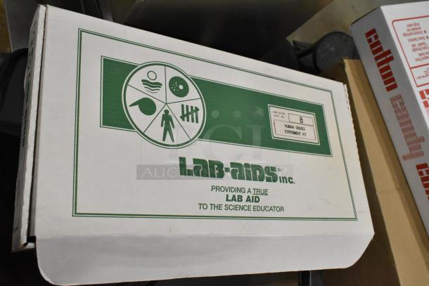 Lab-Aids Inc. Human Senses Experiment Kit box with educational graphics and description for science educators.