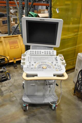 EP MedSystems ViewMate II HD11XE Ultrasound System, with Philips monitor, mounted on casters. Good condition, versatile controls.