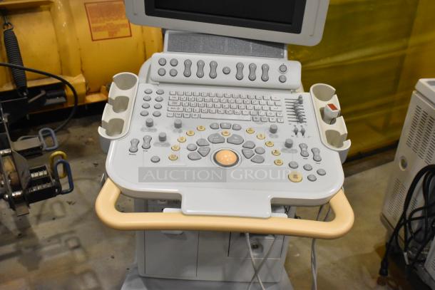 EP MedSystems ViewMate II HD11XE ultrasound system with Philips monitor, control panel with casters, in used condition.