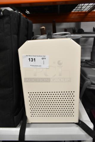 Hitec DSS 110-2 Air Compressor, 120V, 1 Phase, cream color, vented side panel, auction label "131 QTY" visible.