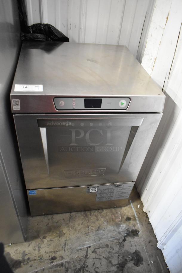 Brand new 2022 Hobart LXER stainless steel undercounter dishwasher, has minor scratches, 120/208-240V, 1 phase.