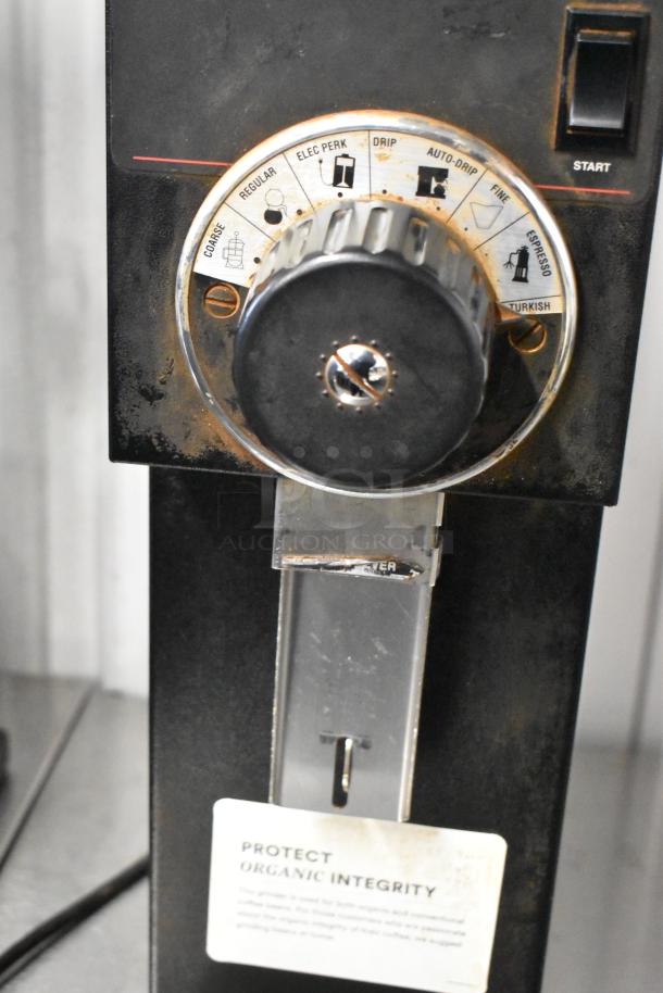 2016 Bunn G3 HD commercial coffee grinder with adjustable settings. Signs of wear. Features include a grind selector dial.