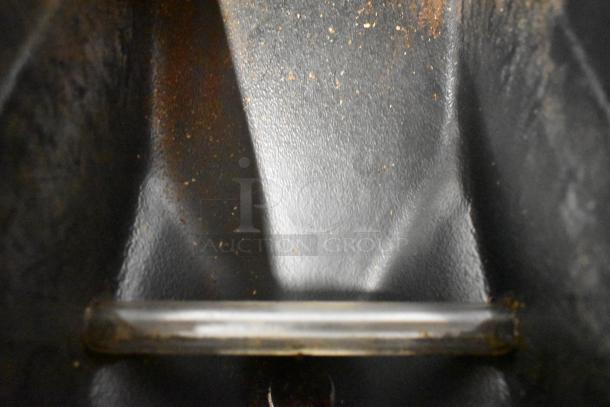 2016 Bunn G3 HD Coffee Grinder interior, showing some wear. Metal finish, 120 Volts, 1 Phase.