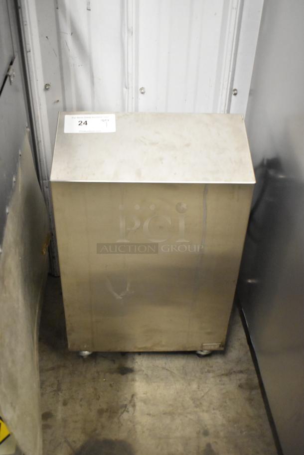 2022 Jun-Air 87R-4MN1-HSBHH stainless steel nitrogen generator on casters; commercial use, 120V, 1 phase, tag indicates auction lot 24.