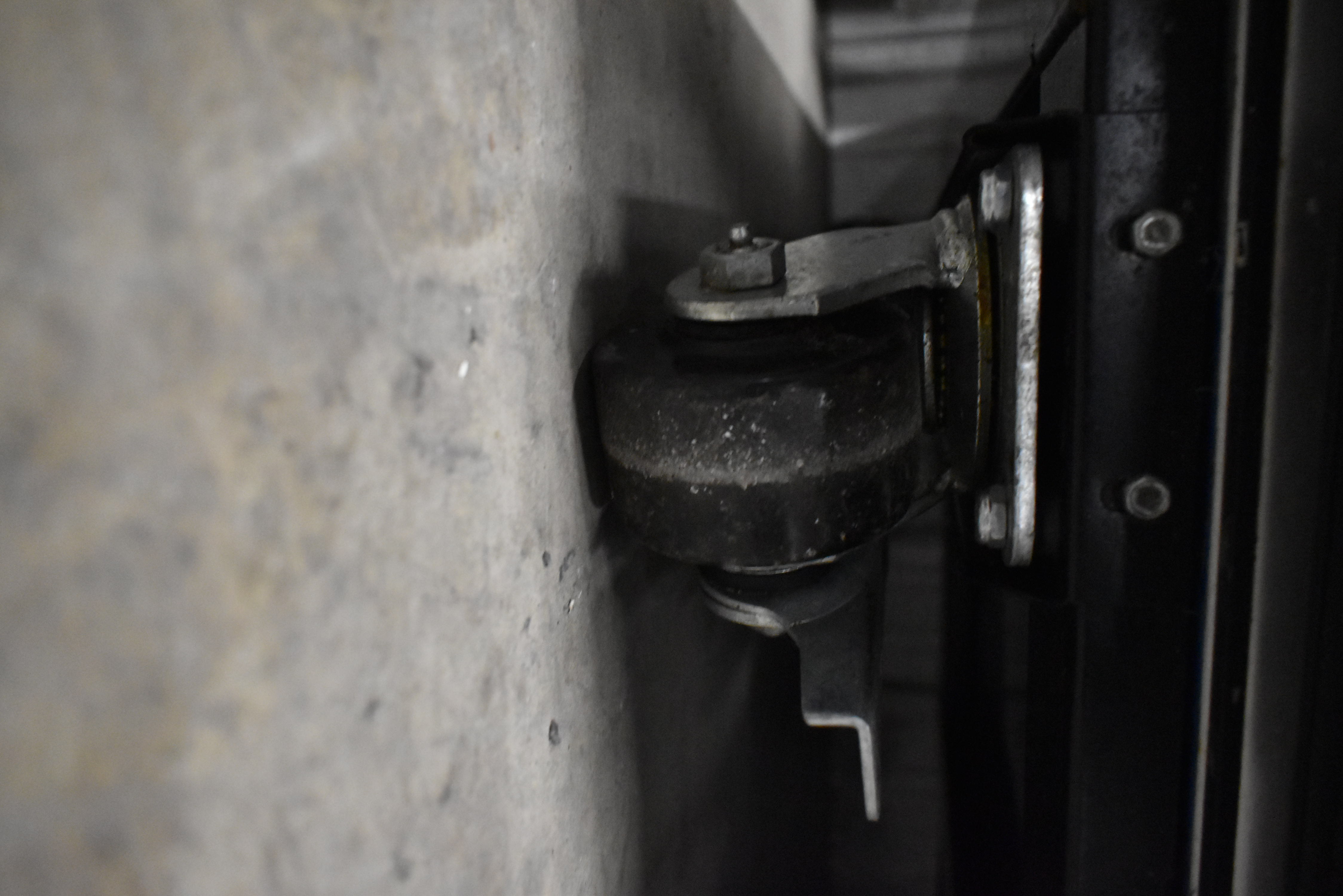 Commercial casters on reach-in refrigeration