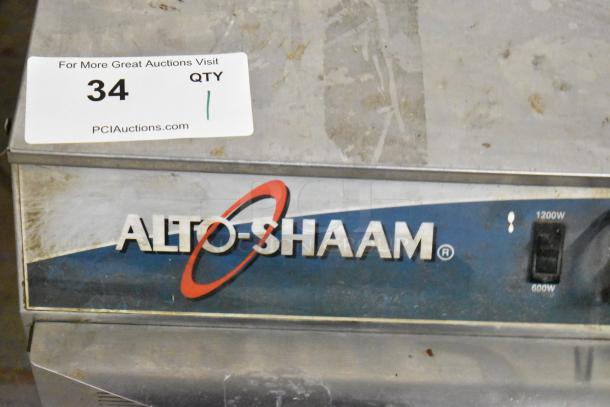 Alto Shaam 500-1D stainless steel warming drawer, commercial, single drawer, 120V, 1-phase, shows some wear.