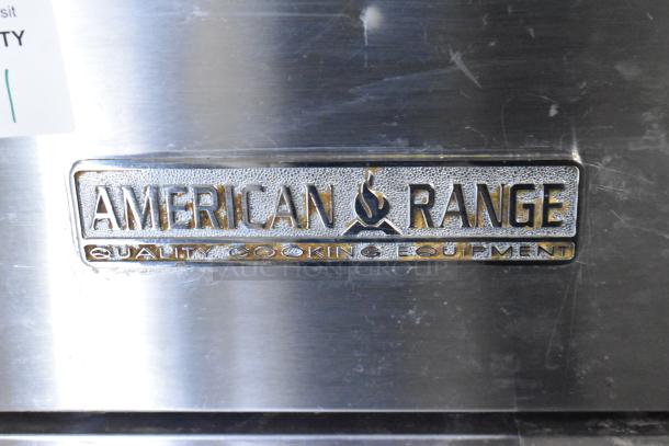 American Range AF-35/50 stainless steel commercial deep fat fryer, natural gas, 40,000 BTU, metal fry basket included.