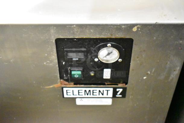 Jun-Air 87R-4MN1-HSBHH stainless steel nitrogen generator, featuring controls and Element 7 label, on commercial casters. 120V, 1 Phase.