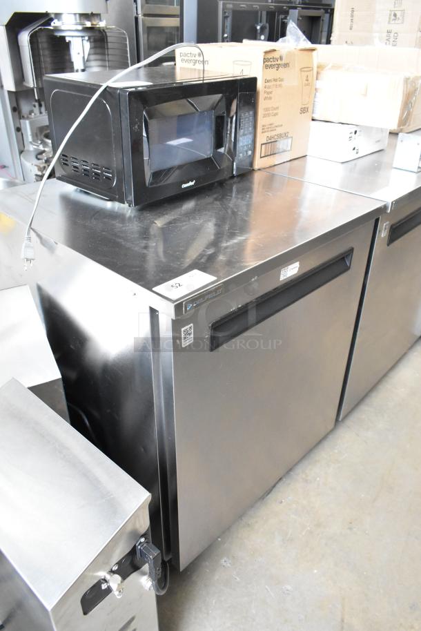 2020 Delfield 406P-STAR2 stainless steel undercounter cooler, single door, on casters, 115V, 1-phase, EUC.