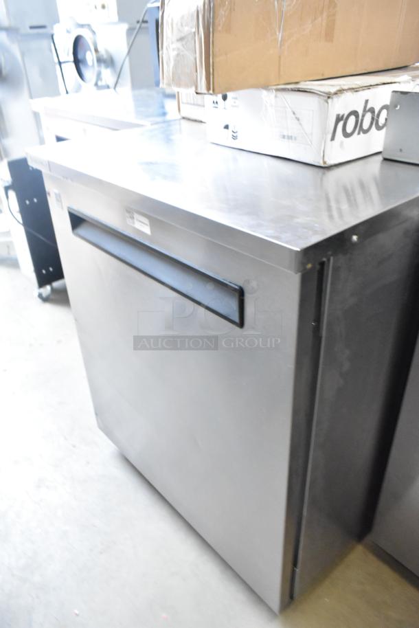 2020 Delfield 406P-STAR2 stainless steel undercounter cooler, single door, on commercial casters, 115V, 1-phase.