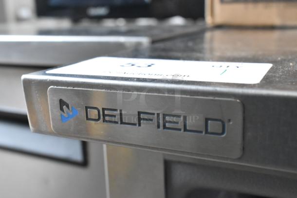 2020 Delfield 406P-STAR2 stainless steel undercounter cooler, single door, on casters. 115V, 1 phase, commercial use.