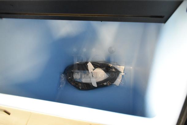 2024 Follett HMC1410WBT stainless steel commercial ice head on ice bin. Includes power cable. 208-230V, 1 Phase.