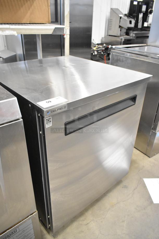 2023 Delfield 406P-STAR2 stainless steel single door undercounter cooler on casters, 115V, 1 phase, new condition.