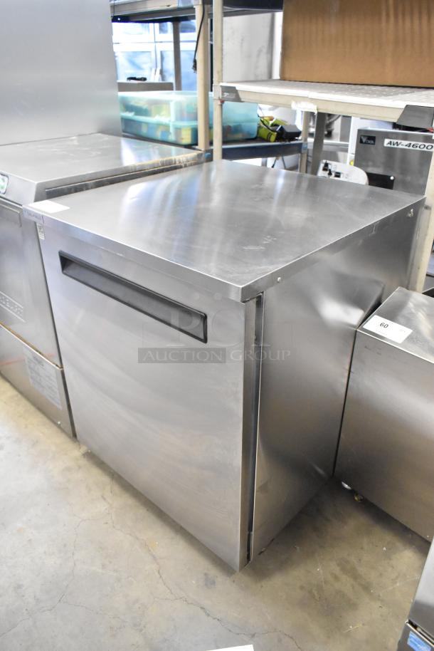 2023 Delfield 406P-STAR2 stainless steel undercounter cooler, single door, on commercial casters, 115V, 1 phase.