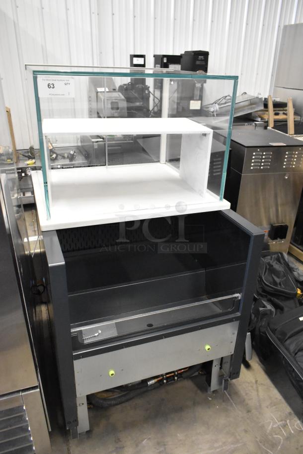 Structural Concepts SBZ2852DR metal commercial merchandiser, grab-and-go design, 220V, 1 phase, with glass display.