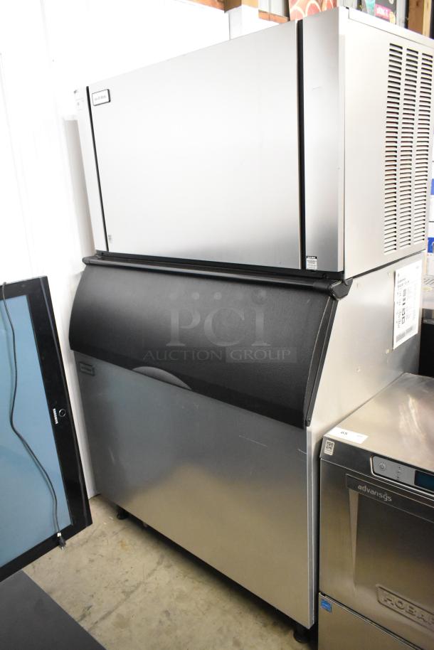 2024 Ice-O-Matic CIM1446HA6 stainless steel commercial ice head on ice bin, 208-230V, 1 phase, excellent condition.