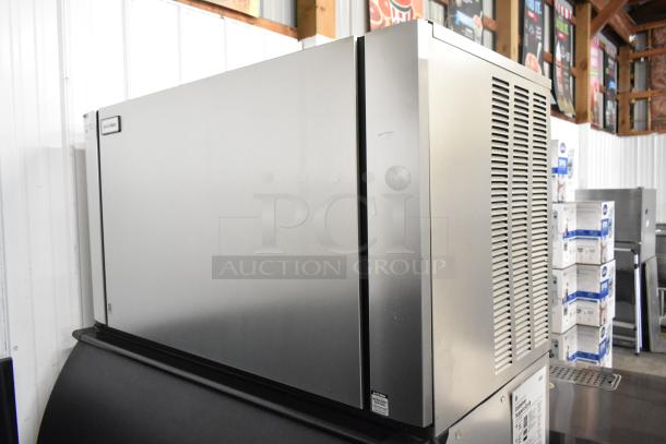 2024 Ice-O-Matic CIM1446HA6 stainless steel commercial ice head on bin, 208-230V, 1 phase, excellent condition.