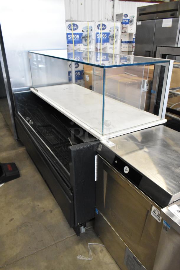 Structural Concepts SBZ6652DR Grab N Go Merchandiser, metal frame, glass top, on casters, 220V, 1 phase, commercial use.
